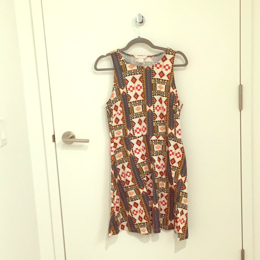 Tribal A-Line Fit and Flare Dress